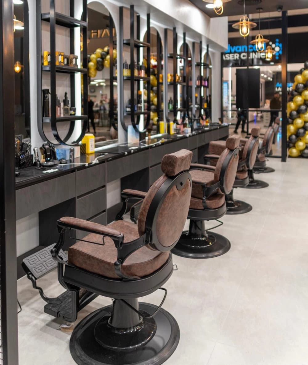 Barber working